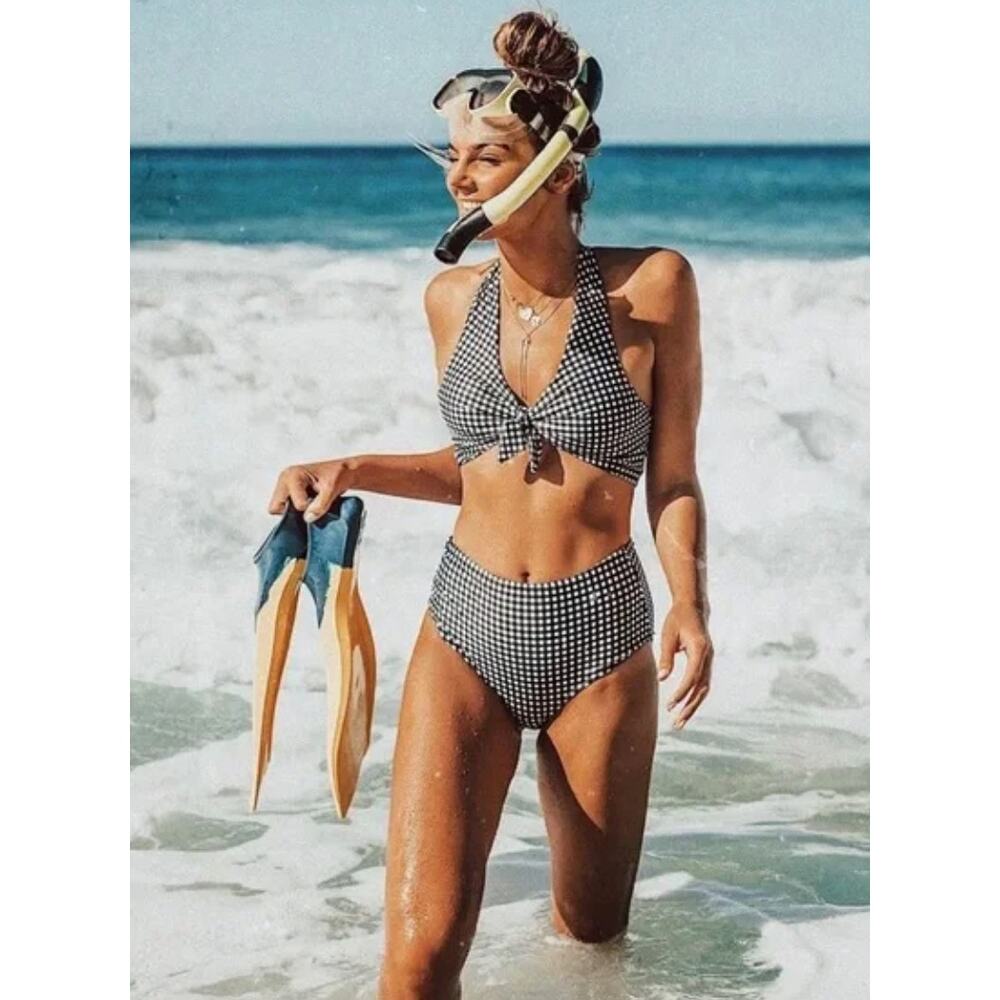 Albion Fit Gingham Bikini Swimsuit